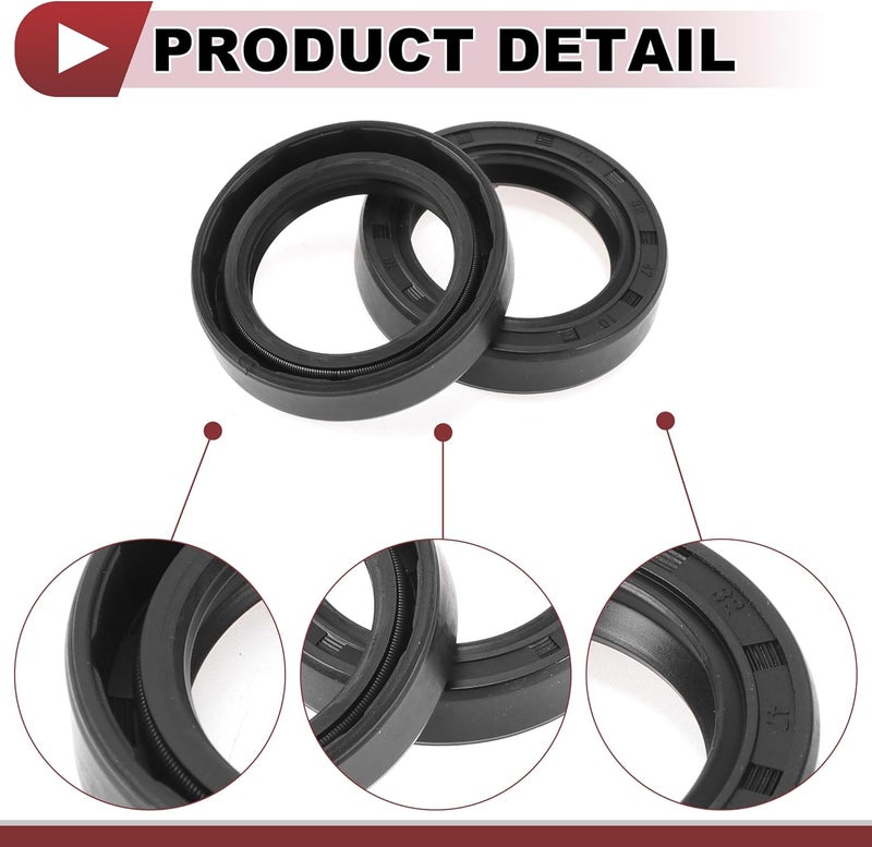 HEROFFIX 5 Pcs Rotary Shaft Seal High Pressure Oil Seal 32x47x10mm Black Nitrile 70 Durometer Rubber - Image 5